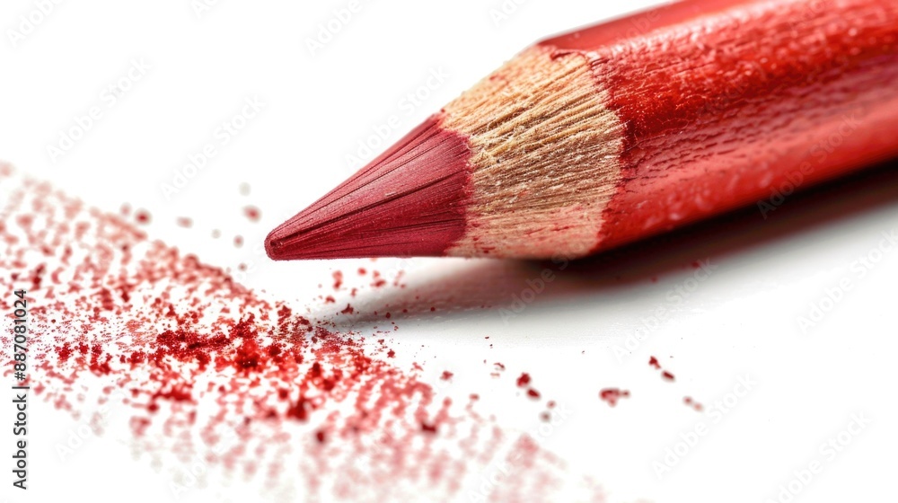 Poster close-up shot of a pencil with a red eraser on top