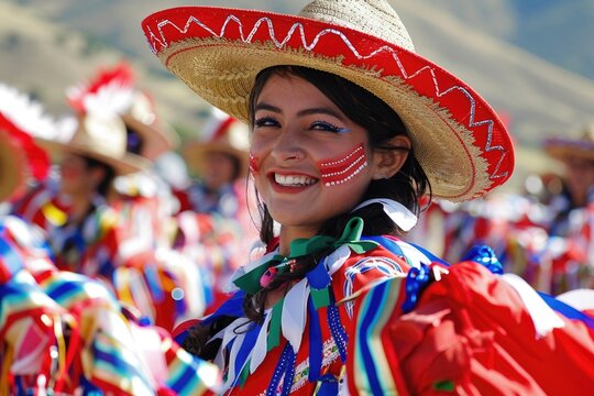 Joyful celebration: happy fiestas patrias Chile, marking country's independence day, enthusiastic people celebrating, spirit of national pride, unity in colorful festivities, traditional activities