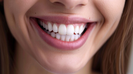 Obraz premium Confident dental patient beams, showcasing her perfect smile.generative ai