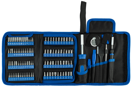 set of tools and screwdriver bits