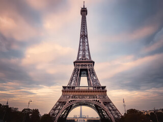 eiffel tower at sunset