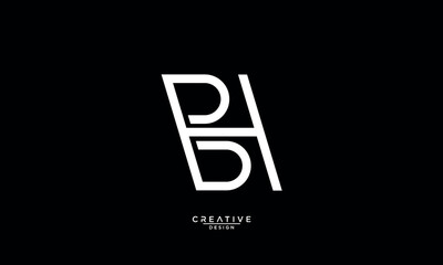 BH, HB, B, H, Abstract Letters Logo Monogram