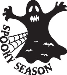 Halloween T-shirt Design, Halloween SVG Design, Ghost Design, Halloween Shirt, Halloween Cat Shirt, Retro Halloween shirt Design, Spooky Season, Funny Hallowee, Hippie Shirt, Boo Shrt