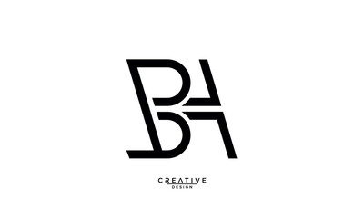 BH, HB, B, H, Abstract Letters Logo Monogram