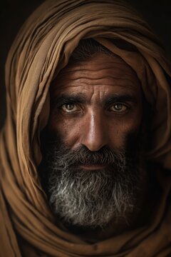 Visual representation of the portrait of the prophet Amos from the bible. Prophet Amos, humble man, shepherd and sycamore grower.