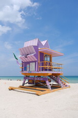 Fototapeta premium Lifeguard Stand on Miami Beach
