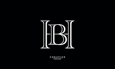 BH, HB, B, H, Abstract Letters Logo Monogram