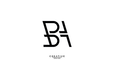 BH, HB, B, H, Abstract Letters Logo Monogram