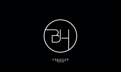 BH, HB, B, H, Abstract Letters Logo Monogram