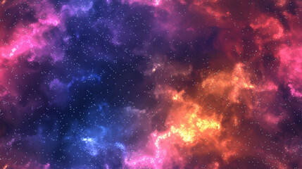 Fototapeta premium Colorful space pattern with nebula, stars and galaxies forming a mysterious background