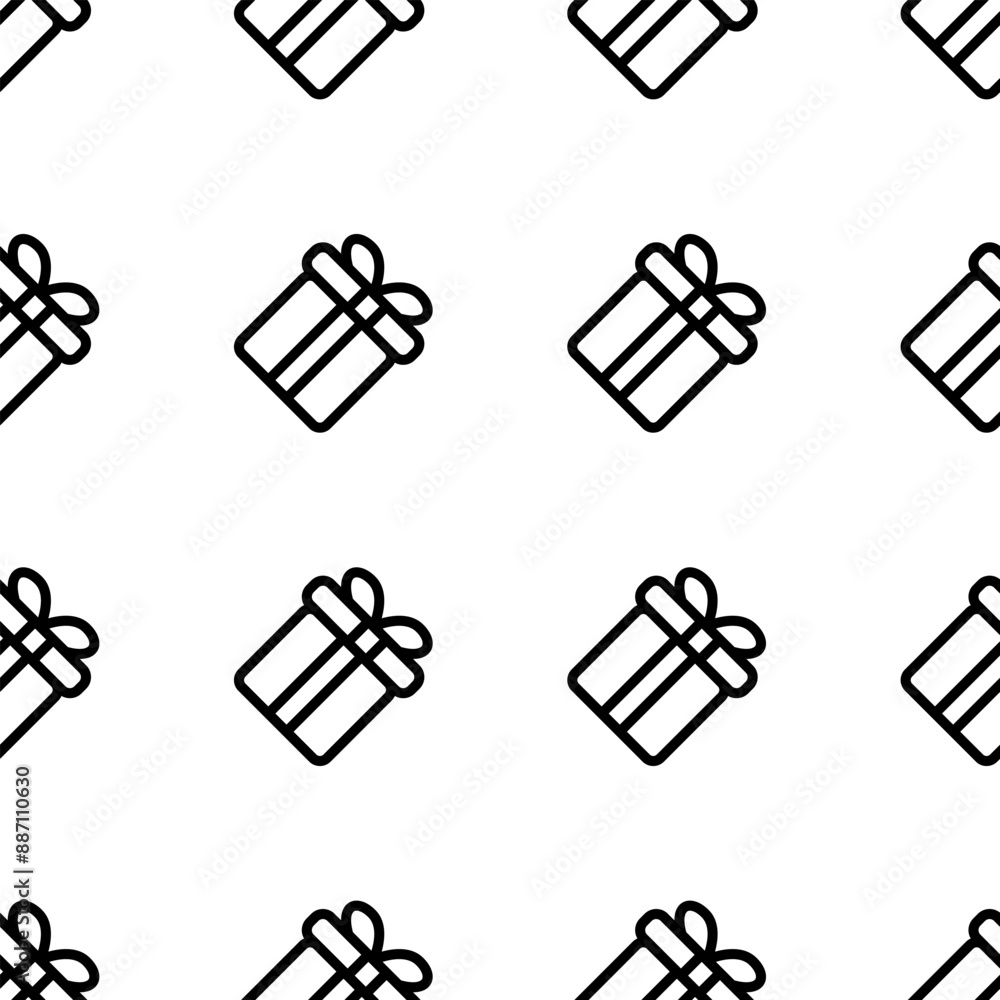 Poster gift vector seamless background. icon of a holiday that repeats endlessly. simple web background vec