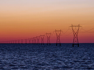 sunset over the lake