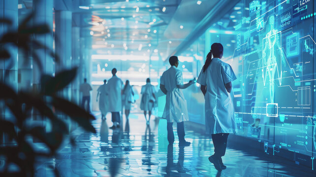 The forecast shows a massive need for additional specialists in the healthcare sector. The picture shows the transformative development of the generational change in nursing staff.generative ai