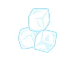 四角い氷をイメージしたイラスト