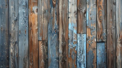 Weathered planks of wooden fencing create a rustic textured backdrop