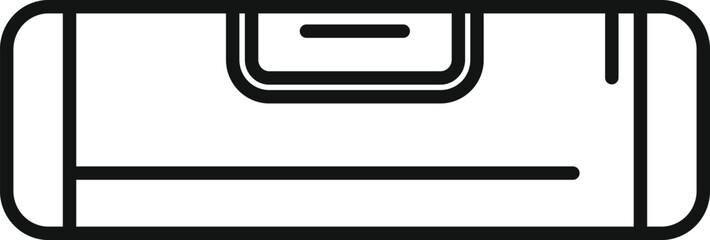 Simple line icon of a spirit level, a tool for checking horizontal alignment in construction