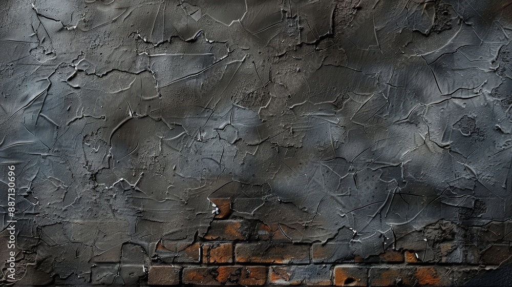 Wall mural this sharp, high-resolution image captures the intricate details of a distressed dark background.
