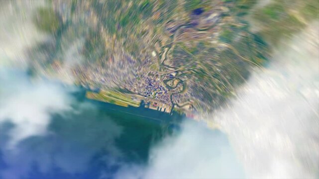 Zoom from space on Cleveland - Ohio - USA - Zoon In