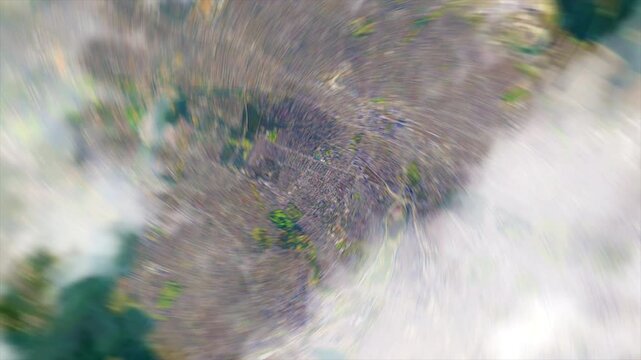 Zoom from space on Queens - New York - USA