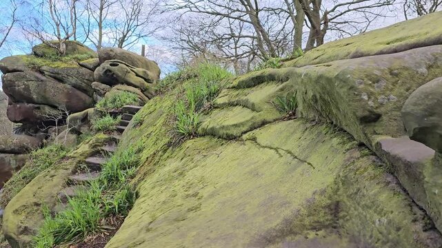 Rowtor Rocks, Hidden Druids Caves, Stanton Moor, Derbyshire, Peak District National Park, UK, Landscape Photography
