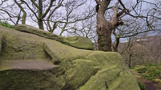 Rowtor Rocks, Hidden Druids Caves, Stanton Moor, Derbyshire, Peak District National Park, UK, Landscape Photography