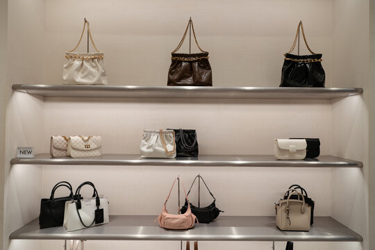 KUALA LUMPUR, MALAYSIA - DECEMBER 01, 2023: inside Charles and Keith store in Suria KLCC. Charles and Keith is a Singaporean brand known for its stylish footwear, bags, and accessories.