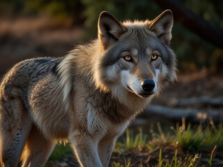 Obraz premium wolf in the woods