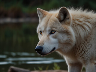 Fototapeta premium wolf in the snow