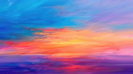Vibrant pastel sky at sunset