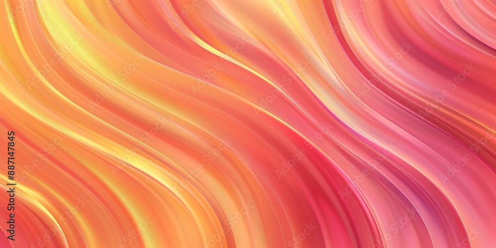Poster an abstract image featuring a vibrant orange and red gradient with smooth, flowing curves.