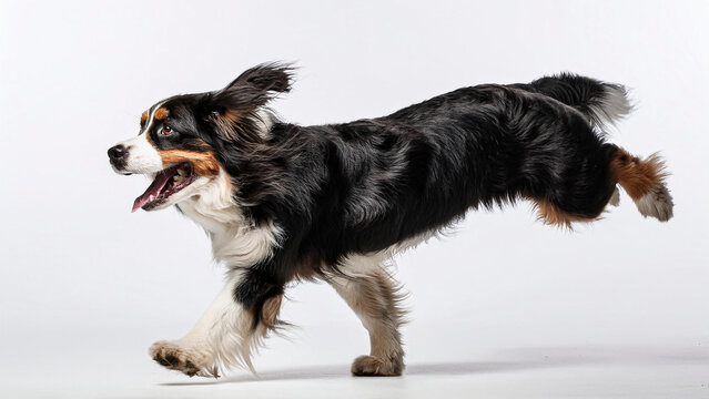 Perro corriendo alegre 