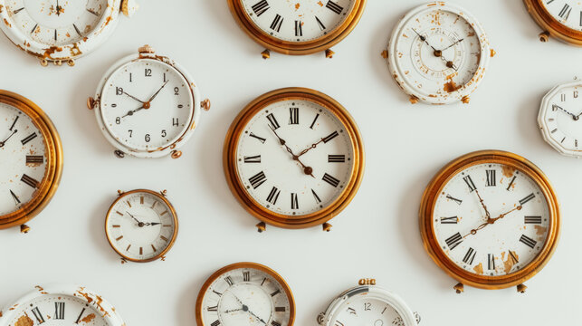 vintage golden wall clocks collection for elegant interior decor