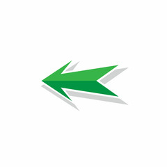 Arrow left sign [vector illustration]