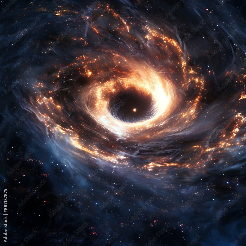 Wall mural capture dense cluster of galaxies showcasing the rich tapestry of cosmic structures within the unive