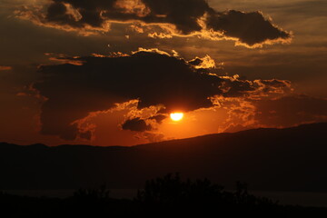 Fototapeta premium sunset in the mountains