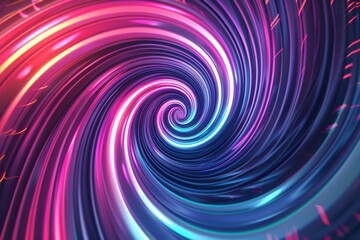 A picture of a colorful shiny tunnel in the style of galaxy and stars and space vibes, Abstract vortex and road hole, swirling and twirling neon portal.