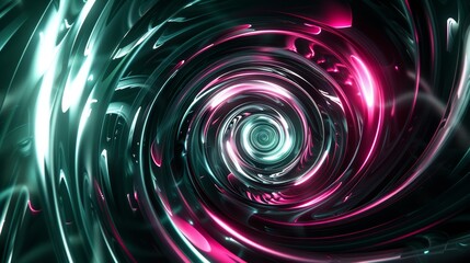 A picture of a colorful shiny tunnel in the style of galaxy and stars and space vibes, Abstract vortex and road hole, swirling and twirling neon portal.