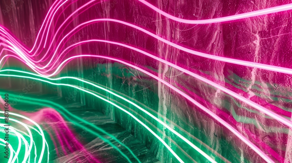Poster a picture of a colorful shiny tunnel in the style of galaxy and stars and space vibes, abstract vort