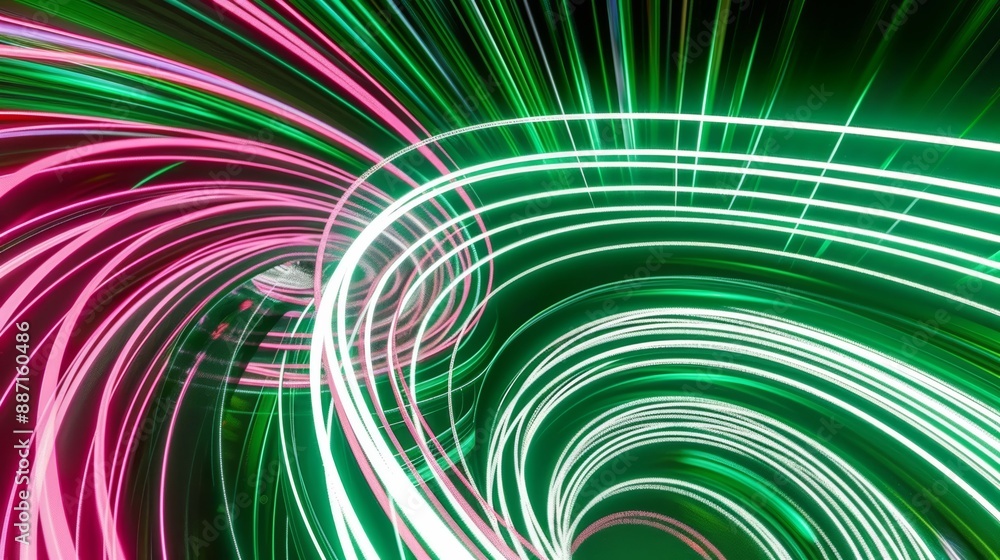 Poster a picture of a colorful shiny tunnel in the style of galaxy and stars and space vibes, abstract vort