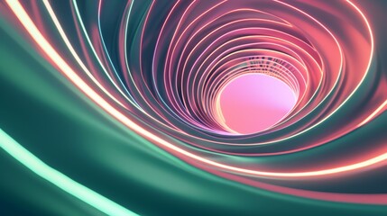 A picture of a colorful shiny tunnel in the style of galaxy and stars and space vibes, Abstract vortex and road hole, swirling and twirling neon portal.