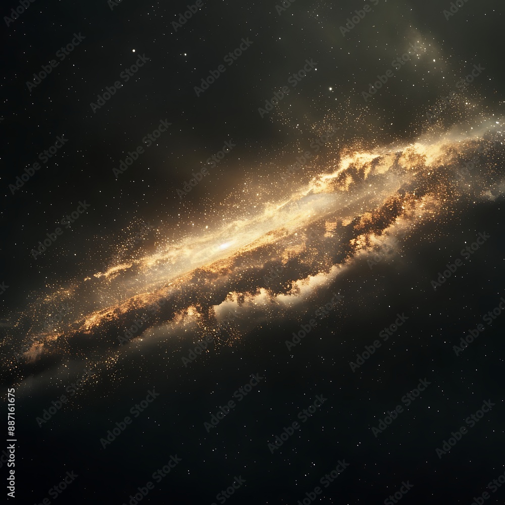 Wall mural capture dense cluster of galaxies showcasing the rich tapestry of cosmic structures within the unive