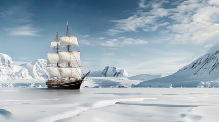Obraz premium Historic expedition moments from the Golden Age, explorers documenting their journey, vivid scenes of untamed nature and thrilling discoveries