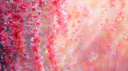 Background of Pink Coral Vine Flowers