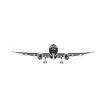 recommend clip art: Airplane Icon Silhouette Illustration. Vector Graphic Pictogram Symbol Clip Art. Doodle Sketch Black Sign.