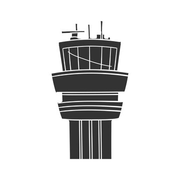 recommend clip art: Airport Tower Icon Silhouette Illustration. Vector Graphic Pictogram Symbol Clip Art. Doodle Sketch Black Sign.