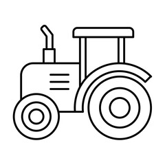 tractor isolated on white background icon