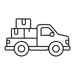 truck with trailer icon