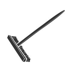 Brush Garden Icon Silhouette Illustration. Vector Graphic Pictogram Symbol Clip Art. Doodle Sketch Black Sign.