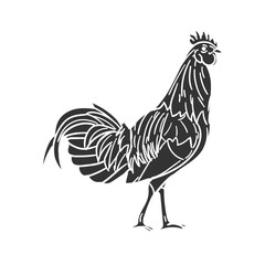 Blue Hen Icon Silhouette Illustration. Vector Graphic Pictogram Symbol Clip Art. Doodle Sketch Black Sign.	
