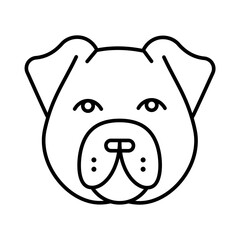 Pitbull dog head icon